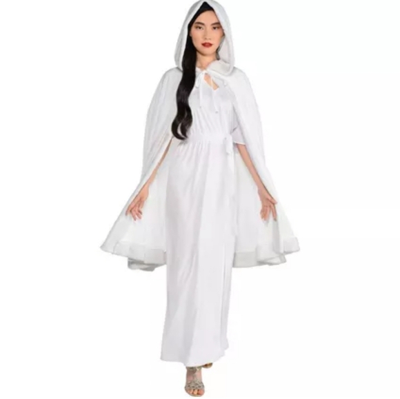 Amscan Accessories - White Fur Trimmed Robe Halloween Masquerade Adult